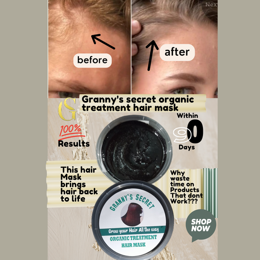 Granny's sOrganic Hair Mask (250ml) – Regrow Lost Hair & Strengthen Naturally"ecret organic treatment hair mask  250 ml