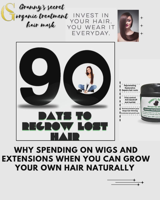 Granny’s Secret Organic Hair Mask – 100% Natural Solution for Hair Regrowth, Volume & Scalp Healing